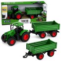 Traktor Rolniczy Farmerski z Przyczepą Wywrotką Gumowe Koła Zielony 1:24