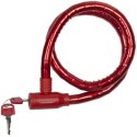 ZAPIĘCIE ROWEROWE SPIRALNE NA KLUCZ WĄŻ 18MMx80CM CZERWONE DUNLOP