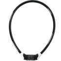ZAPIĘCIE ROWEROWE SPIRALNE NA SZYFR 10MMx65CM CZARNE DUNLOP