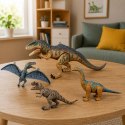 Zestaw Dinozaury Ruchome T-Rex Spinozaur Pteranodon Brachiozaur Dźwięki