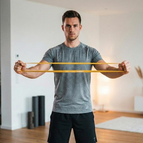 GUMA TAŚMA OPOROWA POWER BAND 2,5-7,5KG ŻÓŁTA ENERO FIT