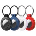 Etui na Airtag brelok ze wzorem włókna węglowego 4szt. - multikolor