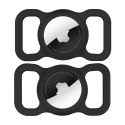 Etui Wozinsky WEA-01 na Apple AirTag silikonowe na obrożę psa lub kota - czarne