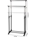 SZAFA GARDEROBA WIESZAK 75x42x93-158CM ALPINA