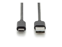Kabel połączeniowy USB 2.0 HighSpeed Typ USB C/USB A M/M czarny 3m