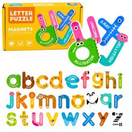 Puzzle Magnetyczne Literki Edukacyjne Magnesy Na Lodówkę Tablice 26 el.