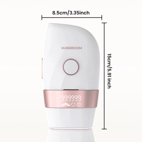 Depilator IPL MAXGROOM JD-TM003 do usuwania włosów - biało-różowy