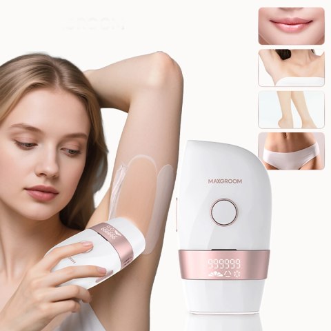 Depilator IPL MAXGROOM JD-TM003 do usuwania włosów - biało-różowy