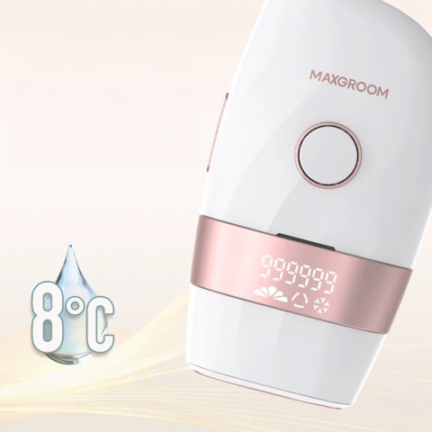 Depilator IPL MAXGROOM JD-TM003 do usuwania włosów - biało-różowy
