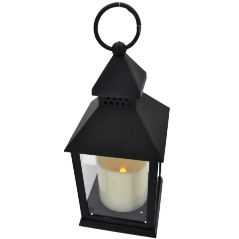 LATARNIA LATARENKA DEKORACYJNA 23 CM LED NA BATERIE CZARNA