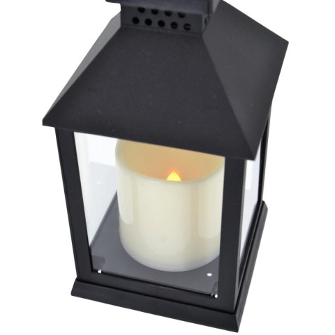 LATARNIA LATARENKA DEKORACYJNA 23 CM LED NA BATERIE CZARNA