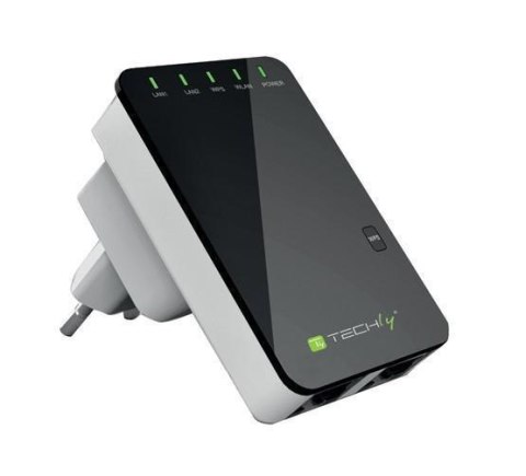 TECHLY Range Extender/Repeater/Router N300 dogniazdkowy 301078