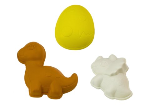 Zestaw Zabawek Do Piasku Młynek Łopatka Grabki Foremki Dinozaury