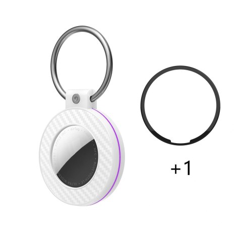 Etui na Airtag brelok ze wzorem włókna węglowego 4szt. - multikolor