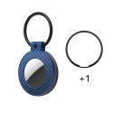 Etui na Airtag brelok ze wzorem włókna węglowego 4szt. - multikolor