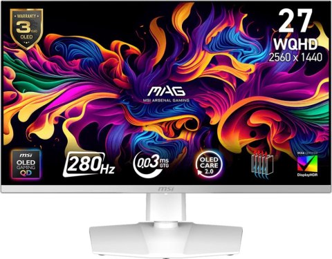 Monitor MSI MAG 272QPW QD-OLED X28 (27" /280 HzHz /2560 x 1440 /Biały)