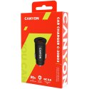 CANYON Ładowarka samoch. C-20-03 PD30W QC3.0 USB-C USB-A Czarna