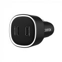 CANYON Ładowarka samochodowa OnDrive 60 PD 60W 2xUSB-C czarna