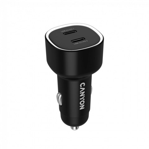 CANYON Ładowarka samochodowa OnDrive 60 PD 60W 2xUSB-C czarna