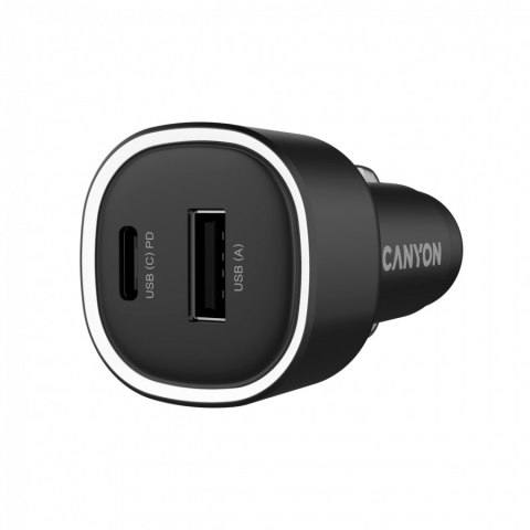 CANYON Ładowarka samochodowa OnDrive 85 PD 85W USB-A+USB-C czarna