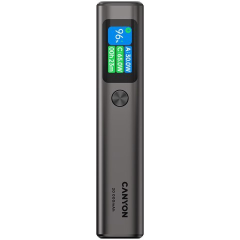 CANYON Powerbank OnPower 230 TFT 20000 mAh PD130W Grafitowy