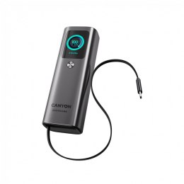 CANYON Built-in cable power bank OnPower 265 20000mAh 165W Aluminium Dark grey
