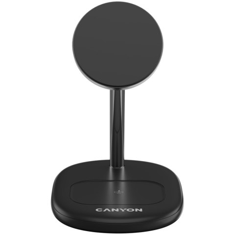CANYON Ładowarka bezprzewodowa WCS-205 15W Qi2 2w1 Czarna