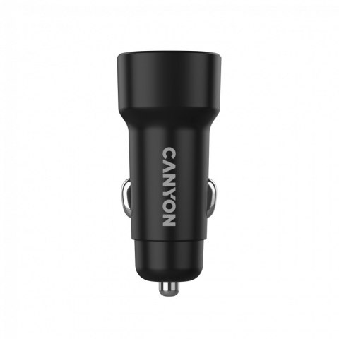 CANYON Ładowarka samochodowa OnDrive 24 24W 2xUSB-A czarna