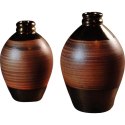 Wazon brązowy mały pękaty 15x15x21 cm