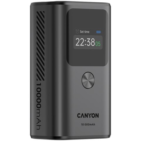 CANYON Powerbank OnPower 130 TFT 10000 mAh PD30W Grafitowy