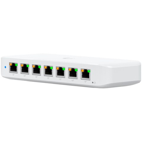 UBIQUITI UniFi Switch Ultra, 8 port, Layer 2, (7) GbE PoE+ output ports, (1) GbE PoE++ input port, 60W