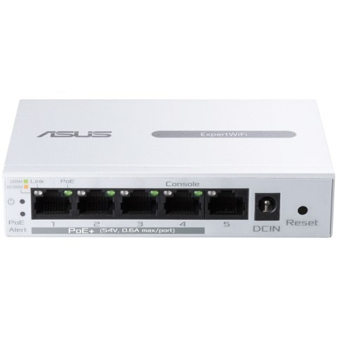 ASUS ExpertWiFi EBP15 5-Port GbE smart managed PoE+ switch, 4 PoE+ ports, 60W, Supports PoE priority setting, Perfect for PoE AP