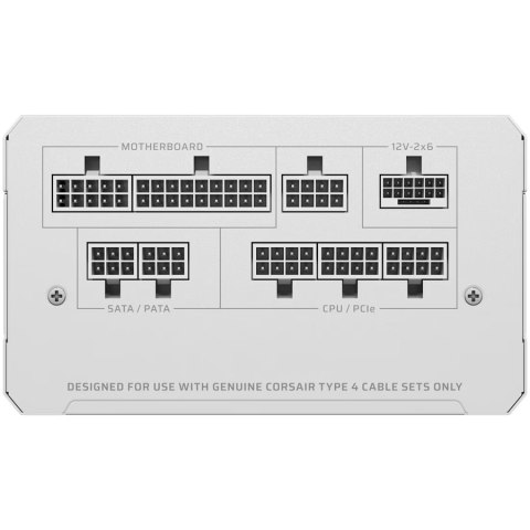 CORSAIR RM1000e White, 1000 Watt, Cybenetics Gold Certified, Fully Modular
