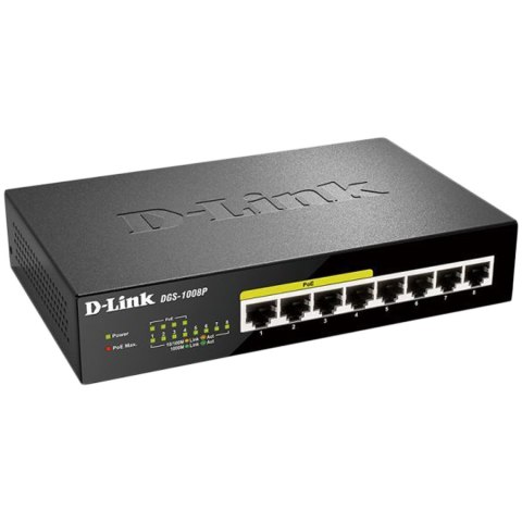 D-LINK 8-port 10/100/1000 Desktop Switch w/ 4 PoE Ports
