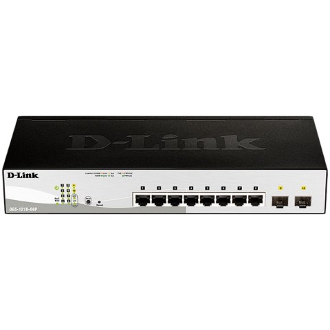 D-LINK 8-port 10/100/1000 Gigabit PoE Smart Switch including 2 Combo 1000BaseT/SFP