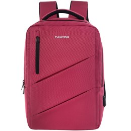 CANYON Plecak na laptopa BPE-5 Miejski USB 15.6'' Różowy