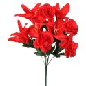 BUKIE 12 RÓŻ I LILII W KOLORZE CZERWONYM O WYSOKOŚCI 56 CM