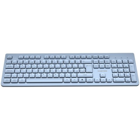 CANYON Klawiatura HKB-W01 UK/US AAA Bezprzewodowa Niebieska