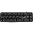 CANYON Klawiatura KB-1 Przewodowa EN/ES Czarna