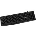 CANYON Klawiatura KB-1 Przewodowa EN/ES Czarna
