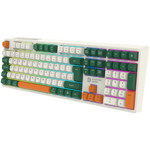 CANYON Klawiatura Gamingowa Shadder GKW-11 Mech RGB Bezprz. Biała