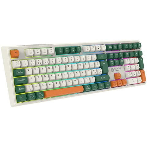 CANYON Klawiatura Gamingowa Shadder GKW-11 Mech RGB Bezprz. Biała