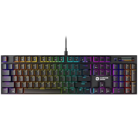 CANYON Klawiatura gamingowa Cometstrike GK-55 Przewodowa Czarna