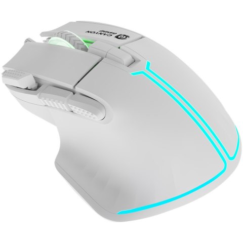 CANYON Mysz gamingowa Fortnax GM-636 RGB 9 Przyc. Przew. Biała