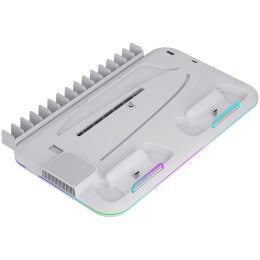 CANYON Podstawka chłodząca CS-51 RGB PS5 Slim/DE Ładowanie Biała