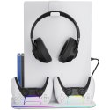 CANYON Podstawka chłodząca CS-51 RGB PS5 Slim/DE Ładowanie Biała
