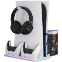 CANYON Podstawka chłodząca CS-51 RGB PS5 Slim/DE Ładowanie Biała