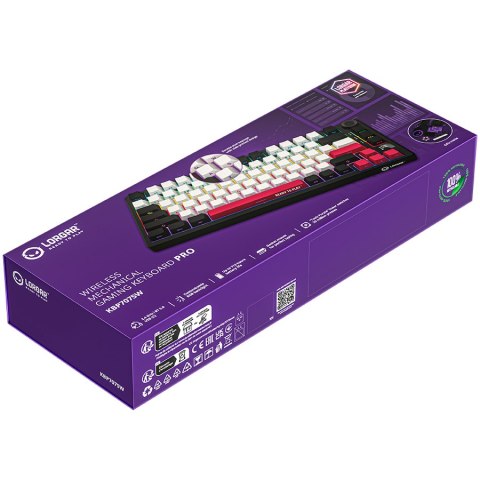 LORGAR Klawiatura Gamingowa Bezprzewodowa 75%, Czarno Czerwona, EN