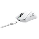 RAZER Mysz Gamingowa DeathAdder V3 Pro, White Edition, Ergonomic Bezprzewodowa