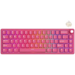 ROYAL KLUDGE R65 Berry Red Gaming Keyboard Cream Switch